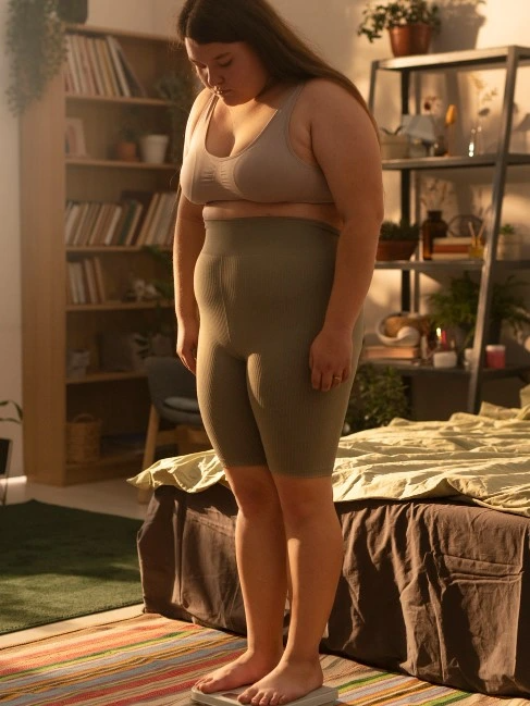 Woman struggling with weight